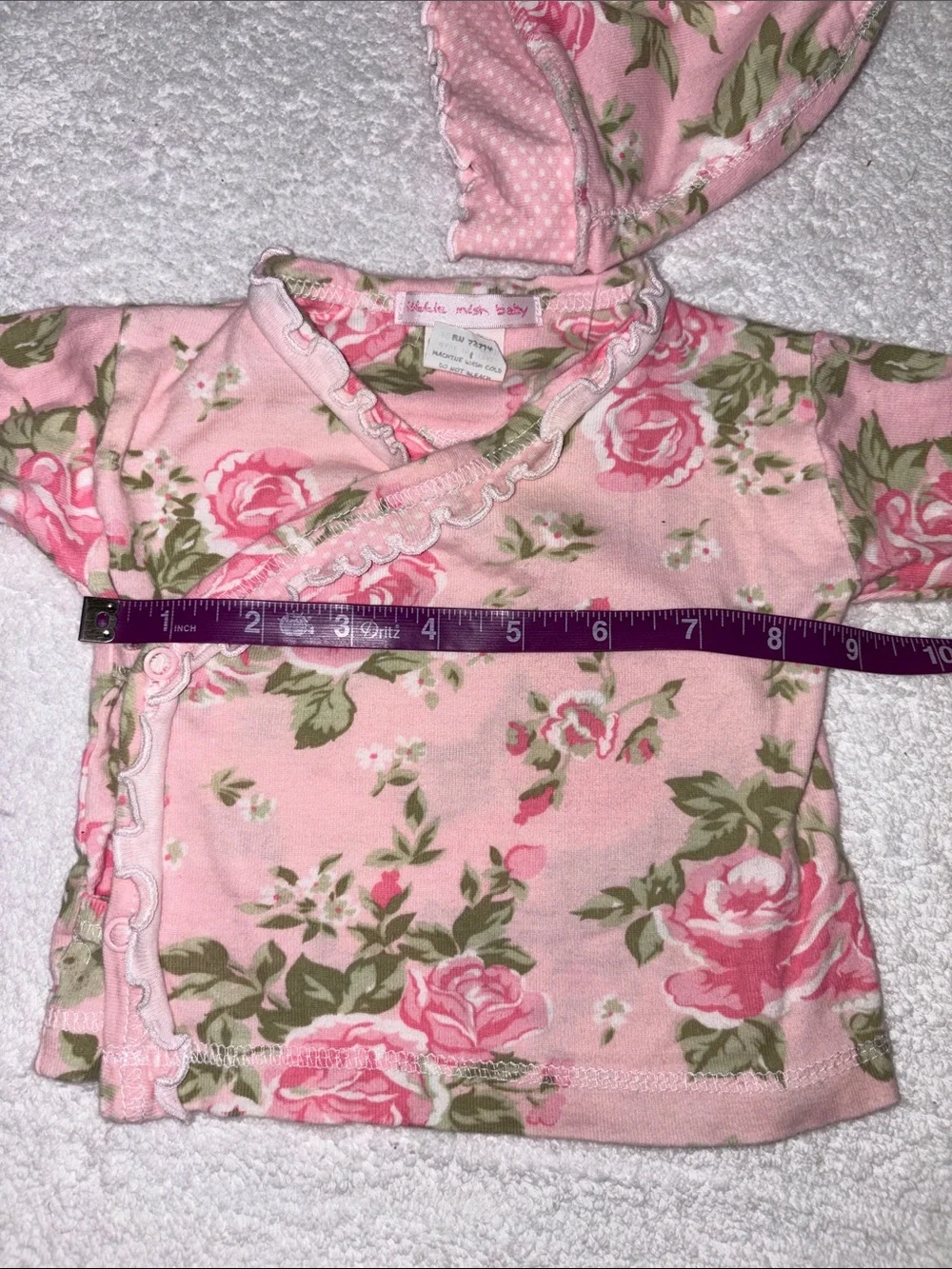 Little mush baby Pink Rose 3 pc kimono Set size 3m